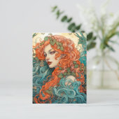 タイムレスクラシックなバレンタイン シーズンポストカード (スタンド正面)