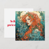 タイムレスクラシックなバレンタイン 招待状 (正面/裏面)