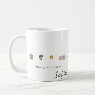 タイムレスクリスマスウィッシュコーヒーマグデザイン コーヒーマグカップ