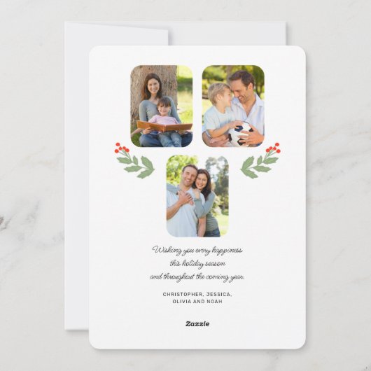 タイムレスクリスマスグリーナリーメッセージ4 Photo シーズンカード (裏面)