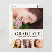 タイムレスグリッド編集可能なカラーのグラデーション ポストカード (正面/裏面)