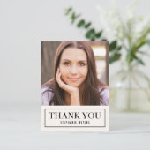 タイムレスグリッド編集可能な色ありがとう ポストカード (スタンド正面)