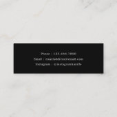 タイムレスグリッド編集可能カラー大学院コールカード スキニー名刺 (裏面)