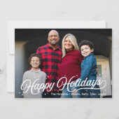 タイムレスグローハッピーホリデーズ編集可能カラーカード シーズンカード (正面)