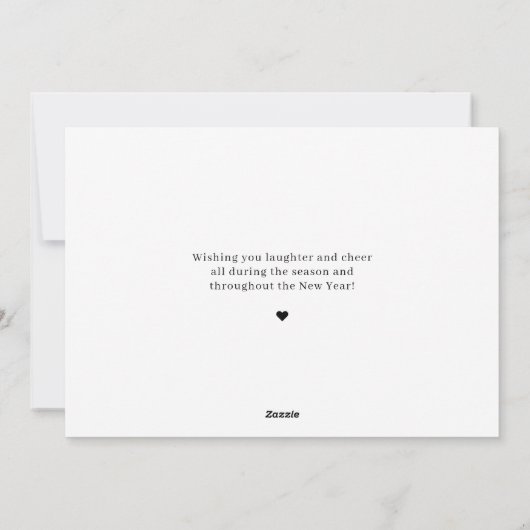 タイムレスグローハッピーホリデーズ編集可能カラーカード シーズンカード (裏面)