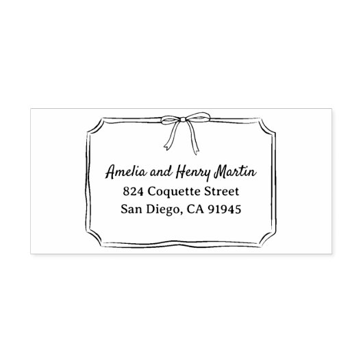 タイムレスコケ結婚ットボウ差出人住所 セルフインキングスタンプ (デザイン)