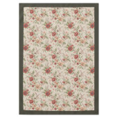 タイムレスコテージスタイルフェードフローラエレガンス テーブルクロス (正面)