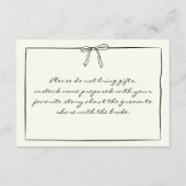 タイムレスシックコケットボウブライダルシャワーブランチ エンクロージャーカード (正面)