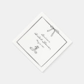 タイムレスシックコケットボウブライダルシャワーブランチ スタンダードカクテルナプキン (角)