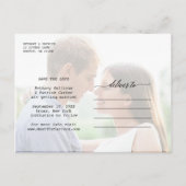 タイムレスシック日付写真の発表を保存 案内ポストカード (裏面)