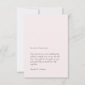 タイムレスシンプルソフト赤面の無地の背景 サンキューカード (正面)