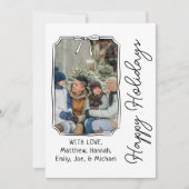 タイムレスシンプルボーミニマリストブラック&ホワイト写真 シーズンカード (正面)