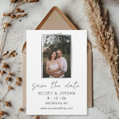 タイムレスシンプルモダンボウ手書きお洒落 セーブザデート