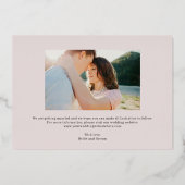 タイムレススクリプトFOILウェディング日付カードを保存 箔招待状 (裏面)