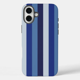 タイムレスストライプ ネイビーブルー iPhone 16 PLUSケース