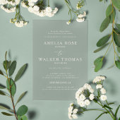 タイムレスセージミニマル結婚式招待状 招待状