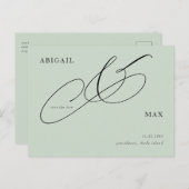 タイムレスセージ広場の結婚式の日付を保存 ポストカード (正面/裏面)