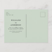 タイムレスセージ広場の結婚式の日付を保存 ポストカード (裏面)