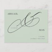 タイムレスセージ広場の結婚式の日付を保存 ポストカード (正面)