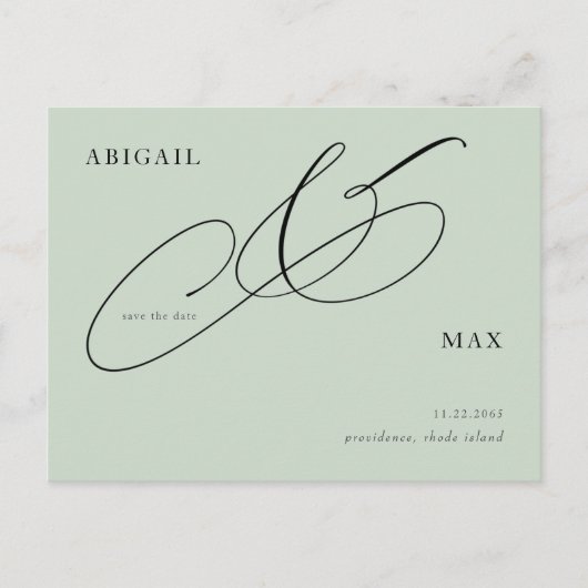 タイムレスセージ広場の結婚式の日付を保存 ポストカード (正面)