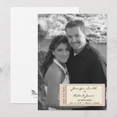 タイムレスチケット Save the Date カード (正面/裏面)