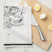 タイムレスツリーリネンフェイクキッチンタオル キッチンタオル (四つ折り)