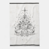 タイムレスツリーリネンフェイクキッチンタオル キッチンタオル (縦)