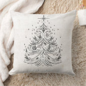 タイムレスツリー&スターリーホリデーリバーシブルピロー クッション (ブランケット)