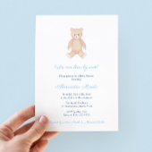 タイムレステディベア少年パーティー用ベビーシャワー 招待状