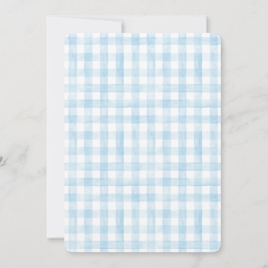 タイムレステディベア少年パーティー用ベビーシャワー 招待状 (裏面)