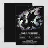 タイムレスドラゴン誕生日カスタマイズ 招待状 (正面/裏面)