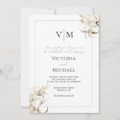 タイムレスニュートラルカラーエレガントウェディング招待状 招待状 (正面)