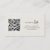 タイムレスニュートラルベージュQRコードエレガントな結婚式 エンクロージャーカード (正面)
