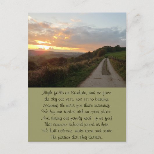 タイムレスハロウィンサンセット ポストカード (正面)