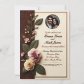 タイムレスバラフォト結婚式招待状 招待状 (正面)