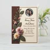 タイムレスバラフォト結婚式招待状 招待状 (スタンド正面)