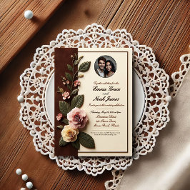 タイムレスバラフォト結婚式招待状 招待状