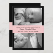 タイムレスバンド誕生の発表-ピンク 案内状 (正面/裏面)