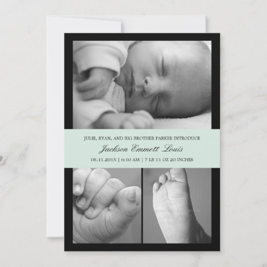 タイムレスバンド誕生の発表-青 案内状 (正面)