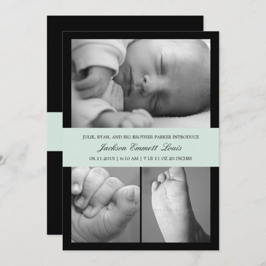 タイムレスバンド誕生の発表-青 案内状 (正面/裏面)