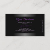 タイムレスパープル白黒グラデーションとロゴ 名刺 (裏面)