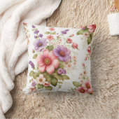 タイムレスピローデザインヴィンテージフローラエレガンス クッション (ブランケット)