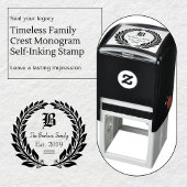 タイムレスファミリークレストモノグラムセルフインキングスタンプ セルフインキングスタンプ