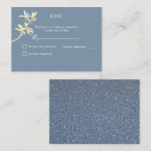 タイムレスフラワーウェディングRSVP エンクロージャーカード (正面/裏面)