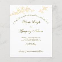 タイムレスフラワーバジェット結婚式招待状