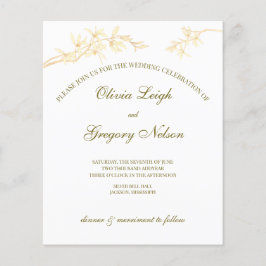 タイムレスフラワーバジェット結婚式招待状