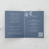 タイムレスフラワーモノグラム結婚式招待状 招待状 (内部)