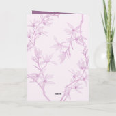 タイムレスフラワーモノグラム結婚式招待状 招待状 (裏面)