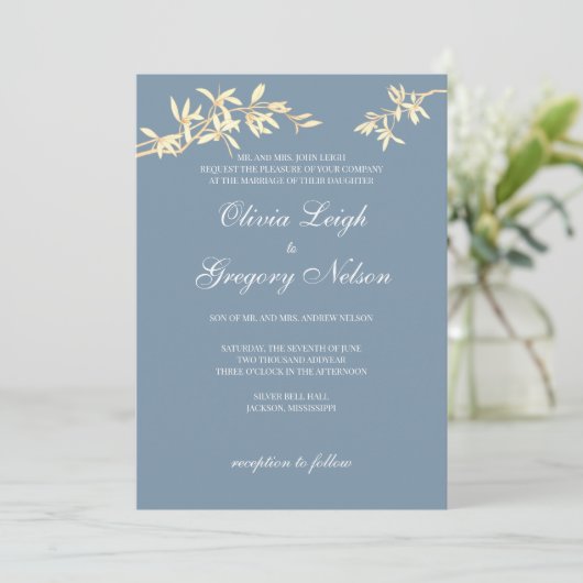 タイムレスフラワー結婚式招待状 招待状 (スタンド正面)