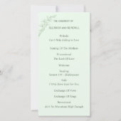 タイムレスフラワー結婚式 プログラム (正面)